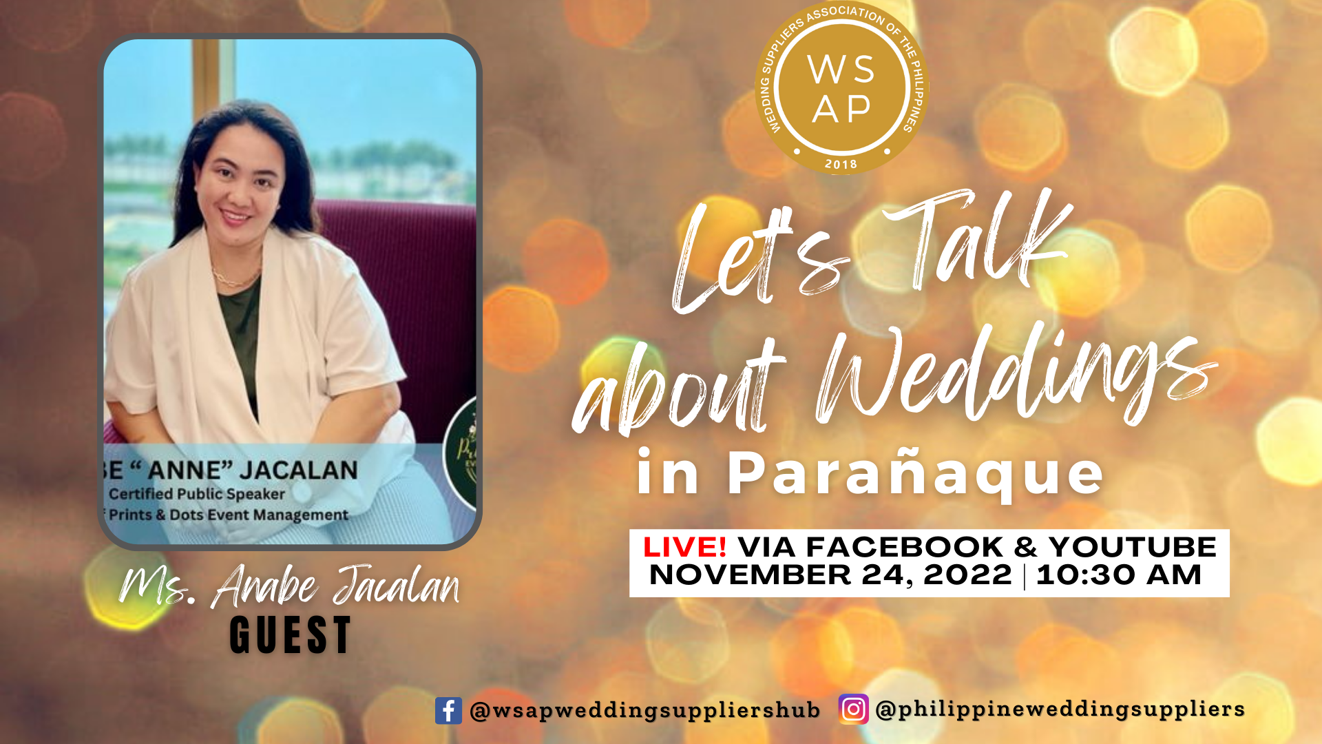Let's Talk About Weddings in Parañaque with Anabe Jacalan