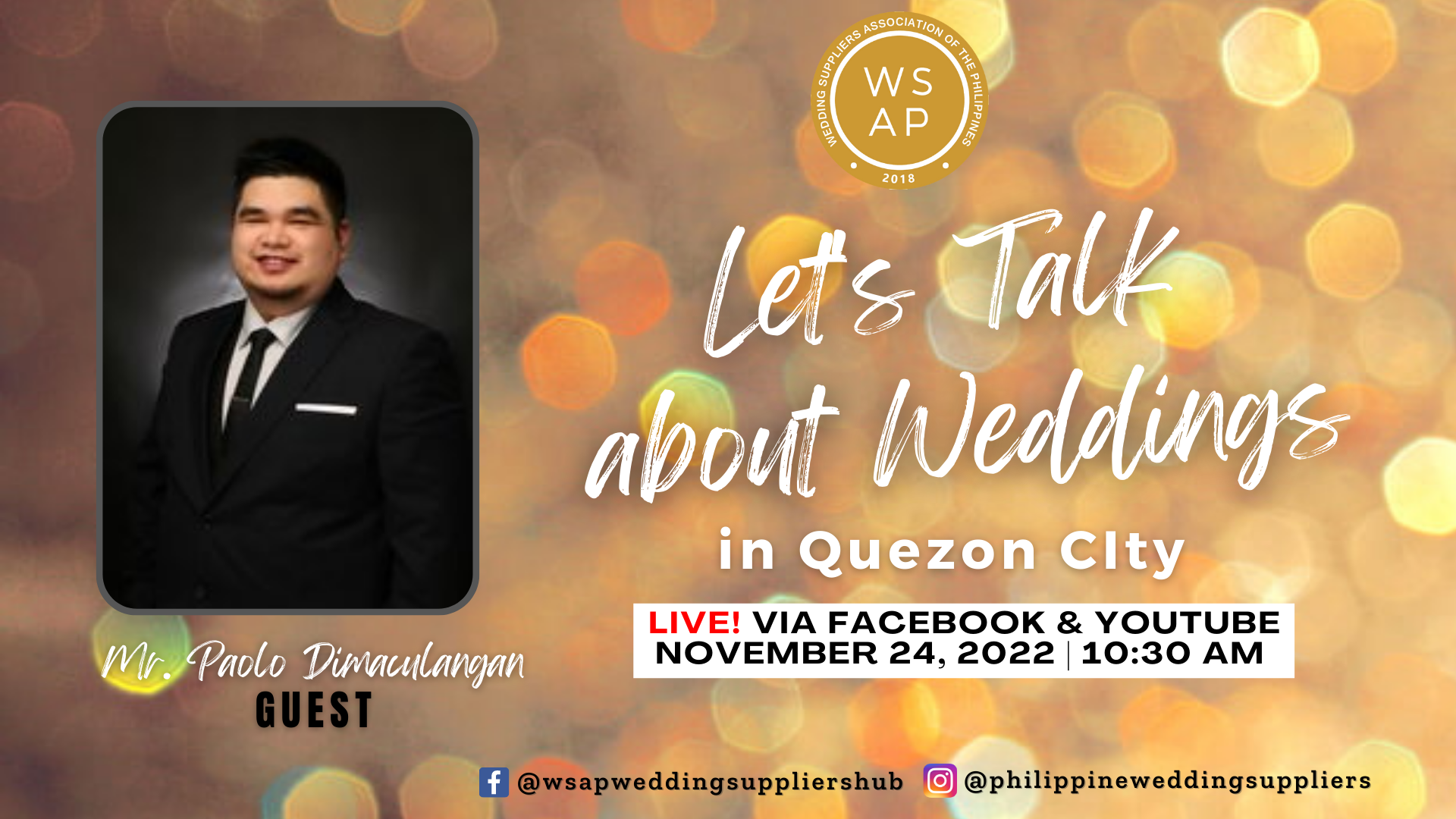 Let's Talk About Weddings in Quezon City with Poalo Dimaculangan
